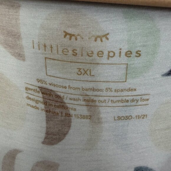 LITTLE SLEEPIES luna neutral bamboo pajama top size 3X - Picture 3 of 5
